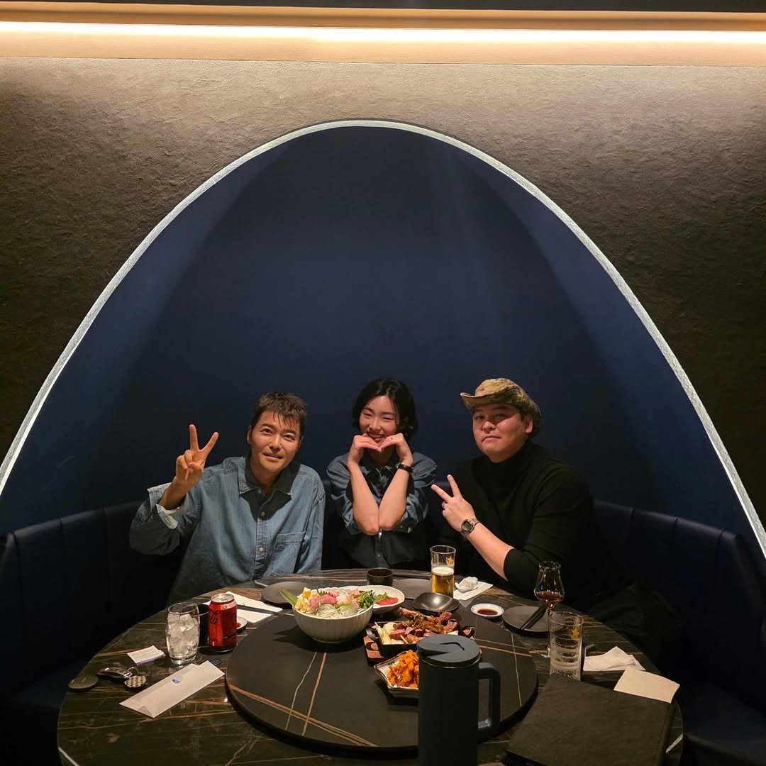 Photo shared by 전현무 on November 22, 2025 tagging @hye1_jo, and @palm_u_51. May be an image of hot pot and text.