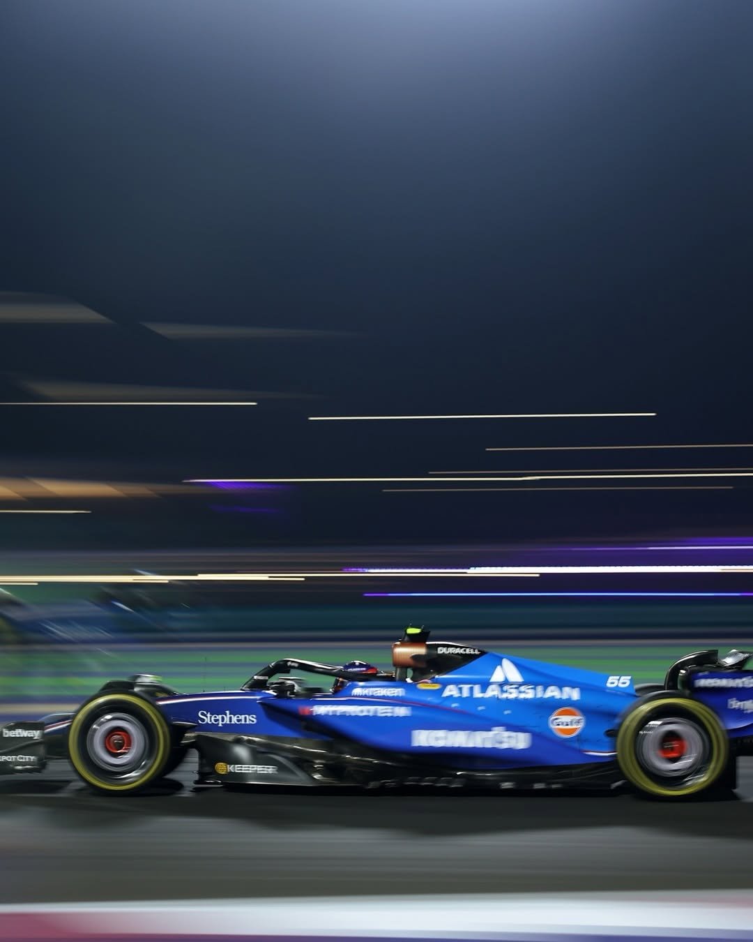 Photo by James Vowles on November 28, 2025. May be an image of racing vehicles, race car and text that says 'betiay DURRCELL L4 arCTY Stephens ATLASSIAN 55 KEPET သတန်၏ါး'.