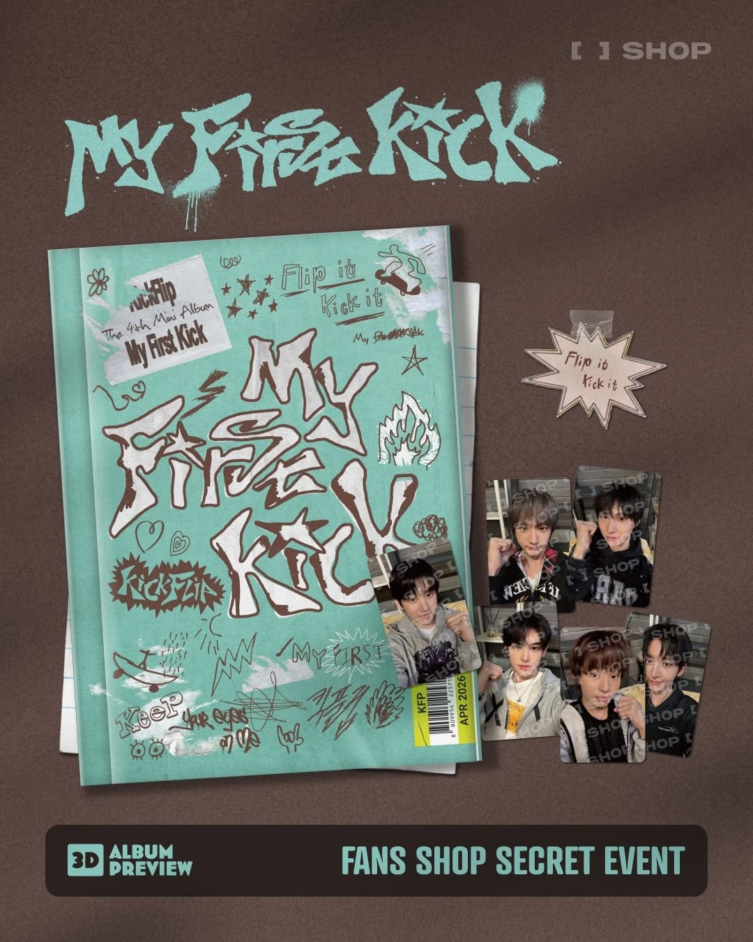 Photo by FANS SHOP on April 02, 2026. May be an image of poster, magazine and text.