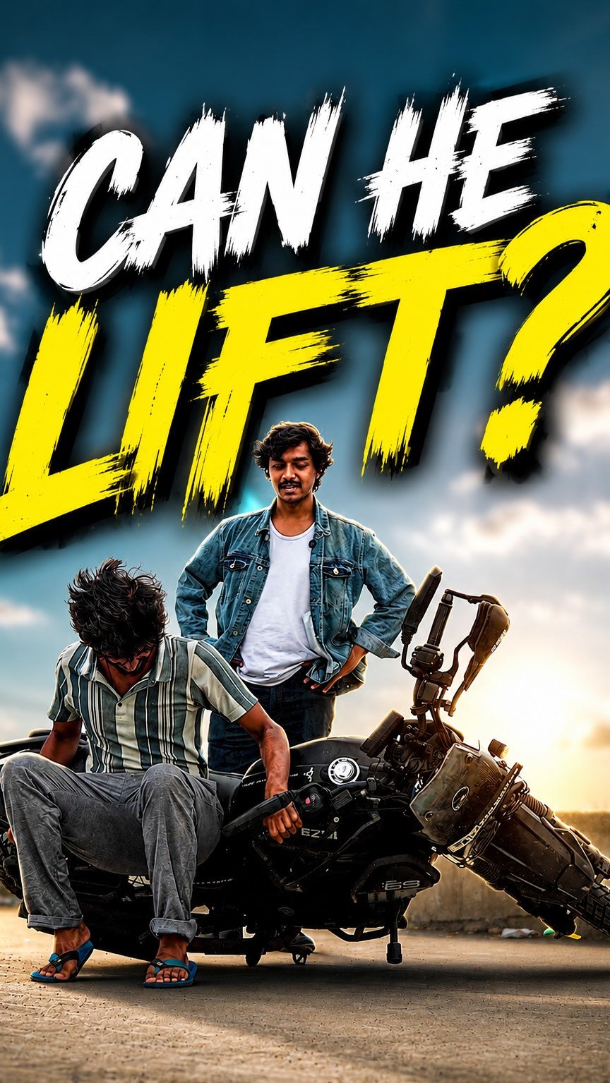 kalakaar_moto_trails 게시물 이미지: 50kg Person Lifting 200KG Motorcycle! The One...