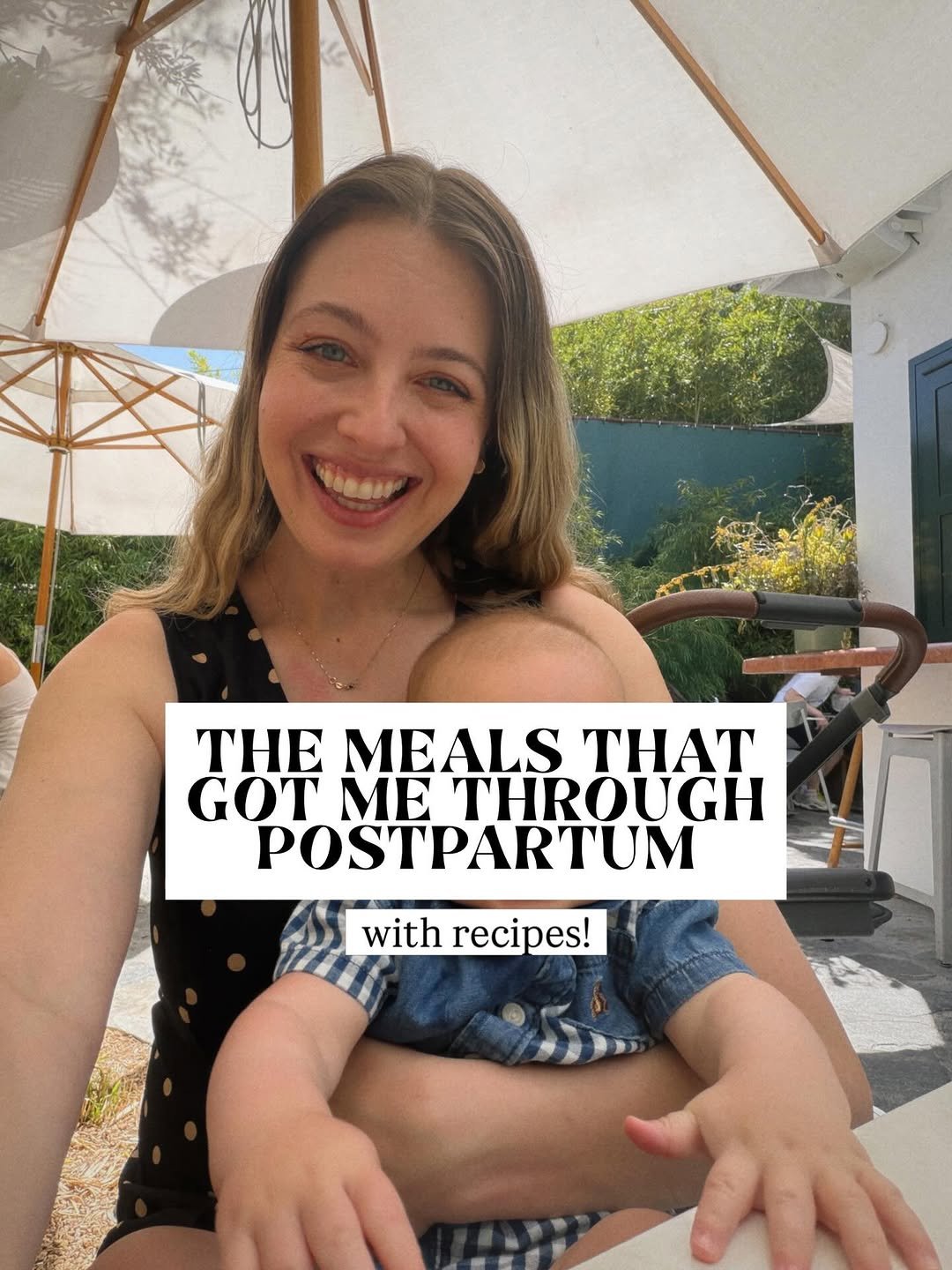 Photo by Carina Wolff on March 18, 2026. May be an image of one or more people and text that says 'THE MEALS THAT GOT MΕ THROUGH POSTPARTUM with recipes!'.