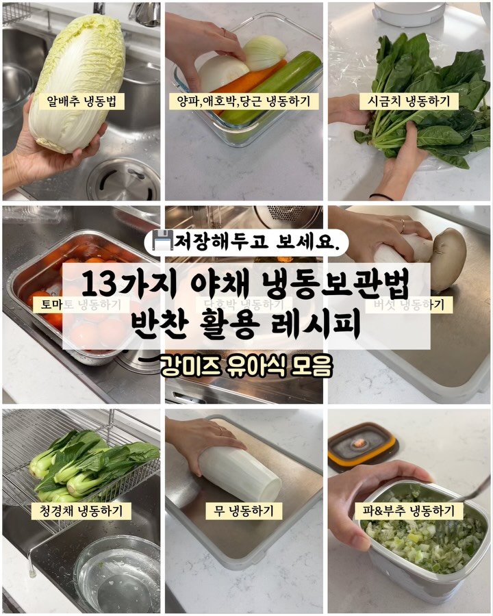 kangms_msy 게시물 이미지: 📍13가지 야채 냉동해두면 유아식이...