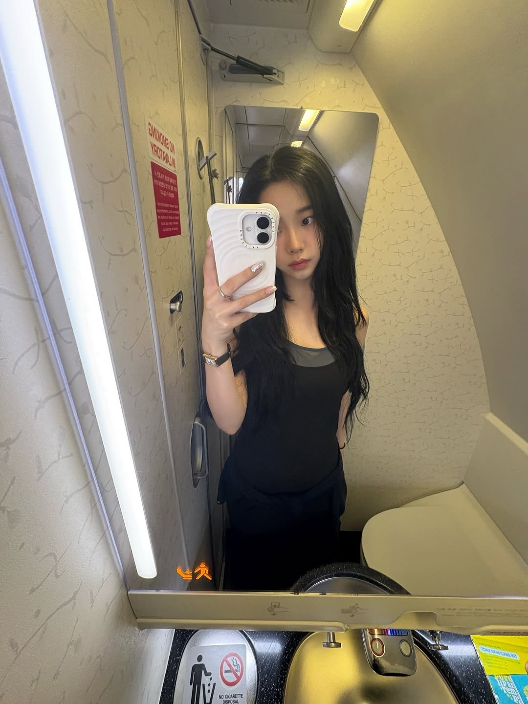 Photo by KARINA on September 13, 2025. May be a selfie of 1 person, airplane and text.