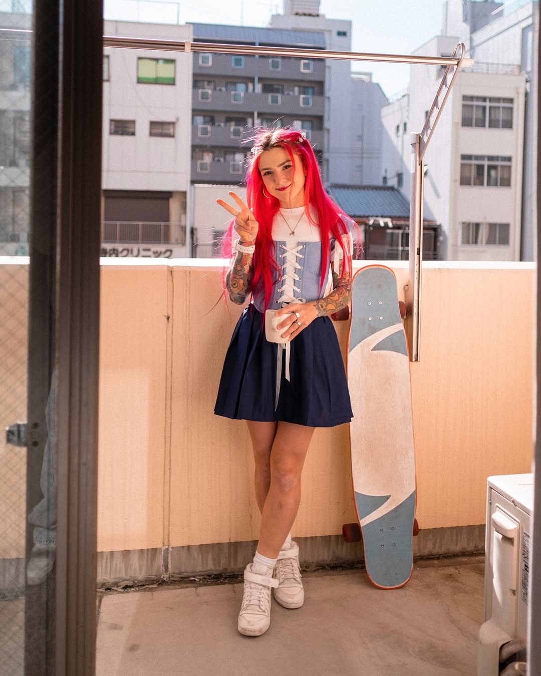 Photo by Катя Войнова - это Вдохновение и Лонгборд on November 26, 2025. May be an image of costume, miniskirt and text that says '内クリニック'.