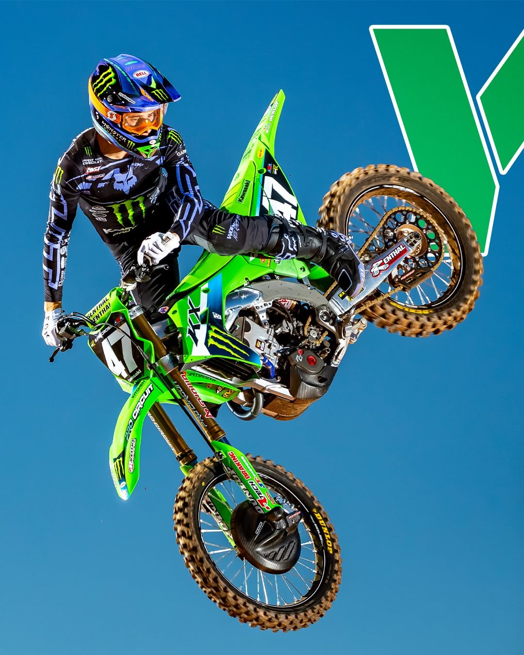 Photo by Kawasaki USA on February 16, 2026. May be an image of racing vehicles, dirt bike, motorcycle and text.