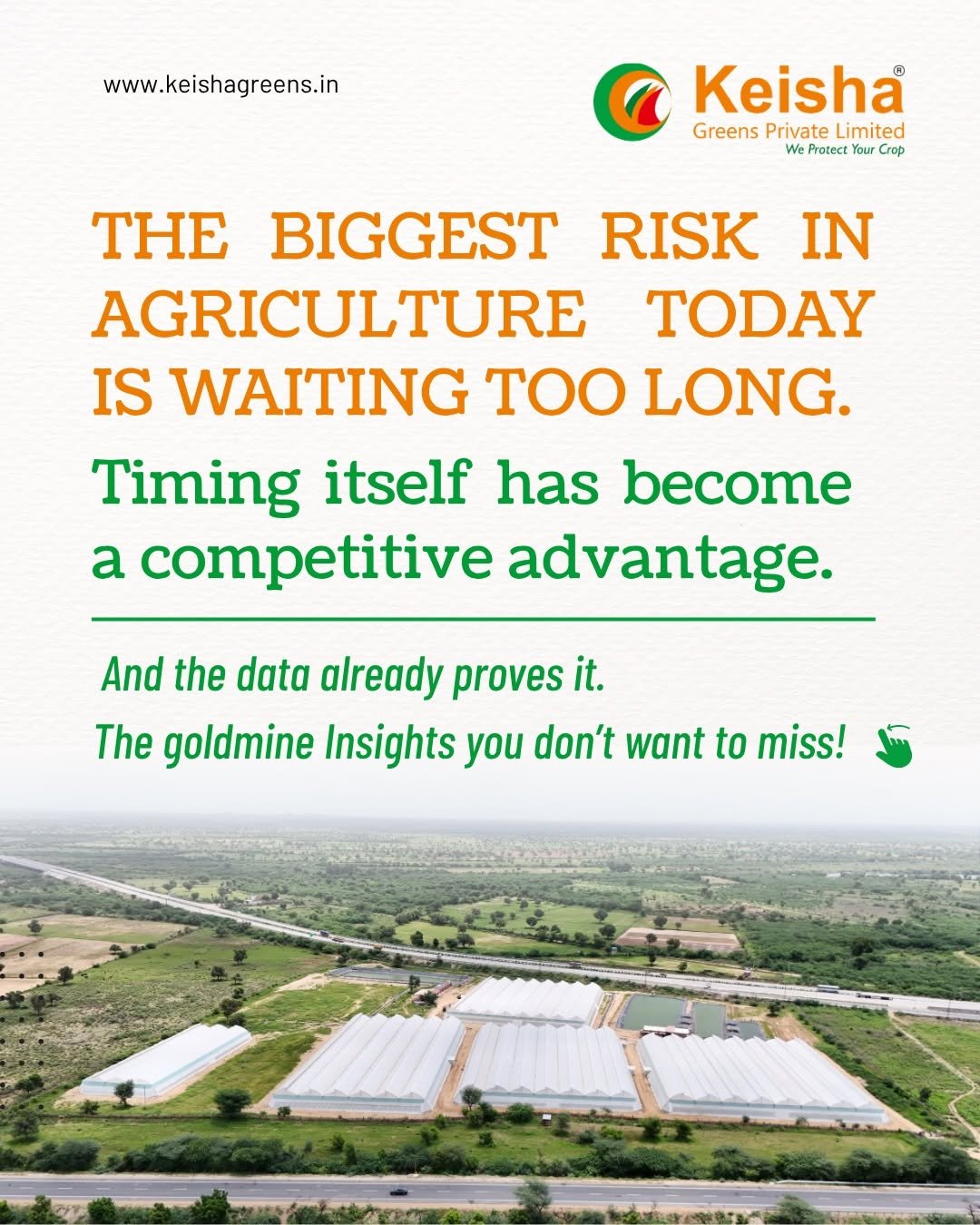 Across the world, farmers and agribusinesses are building smarter systems, stronger supply chains, and more water-efficient farms to prepare for the future. 

The farmers, investors, and agribusinesses who adapt faster are creating stronger economics, better market access, and more stable long-term income — while others keep waiting for “the right time.” 

And the data already proves it. 

Because every season brings: 
→ More experience 
→ Better operational understanding 
→ Stronger buyer relationships 
→ Greater efficiency 
→ Higher long-term potential 

Modern farming is becoming far more than cultivation alone. 

It is evolving into: 
→ Technology 
→ Water management 
→ Climate control 
→ Precision growing 
→ Consistent quality production 
→ Sustainable food systems 

The farms that grow steadily over the next decade will be the ones built with long-term vision today. 

Agriculture rewards action. 
And the future belongs to the growers who prepare before the market fully shifts. 🌍 

#KeishaGreens #GreenhouseFarming #FutureOfFarming #ProtectedCultivation #SustainableAgriculture