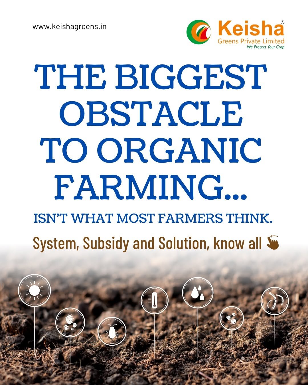 Years of intensive chemical farming can leave soil biologically weak, making the transition to organic cultivation slow, unpredictable, and difficult. 

Did you know the biggest challenge in organic farming often starts before the first organic crop is even planted? 

A greenhouse offers farmers a smarter starting point. 

→ Fresh growing media instead of exhausted soil 
→ Naturally lower pest and disease pressure through protected cultivation 
→ Better control over irrigation, temperature, and humidity 
→ Efficient use of organic fertilizers and bio-inputs 
→ Clean farming practices that support healthier crops from day one 

Organic farming is not just about replacing chemicals with organic inputs. It's about creating an ecosystem where plants can thrive naturally. A protected greenhouse environment makes that transition more practical, productive, and sustainable. 

 At Keisha Greens, we help farmers build greenhouse systems designed for long-term success with complete support—from planning and greenhouse construction to agronomy guidance, subsidy assistance, and post-installation support. 

The future of organic farming isn't just organic. It's controlled, efficient, and sustainable. 

#OrganicFarming #GreenhouseFarming #ProtectedCultivation #ControlledEnvironmentAgriculture #SustainableAgriculture #ModernFarming #KeishaGreens #AgriInnovation #OrganicTransition #FutureOfFarming