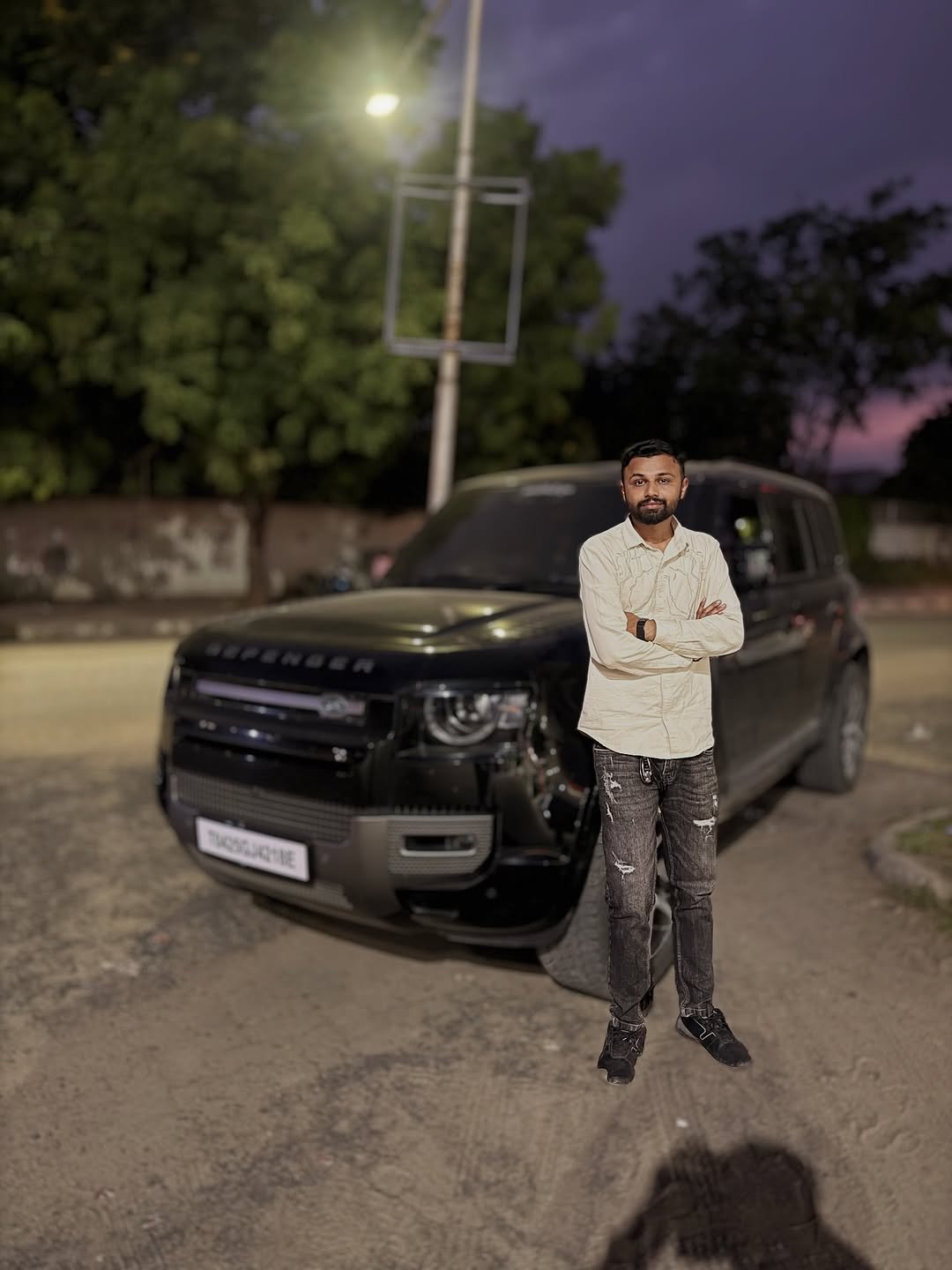 Photo by Bhatiya Kesur on September 25, 2025. May be an image of 1 person, car, jeep, wheel, outdoors and text.