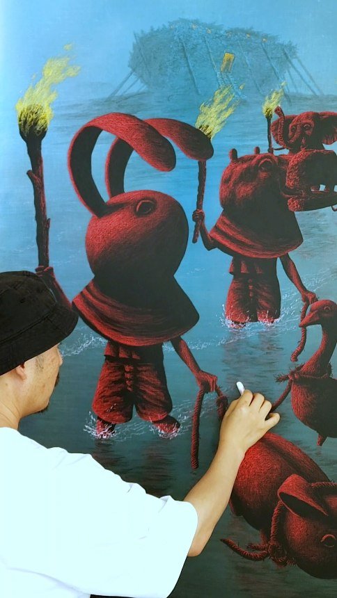 kh3dog1 게시물 이미지: Masquerade No.75
Acrylics Oilpastel on Canvas...