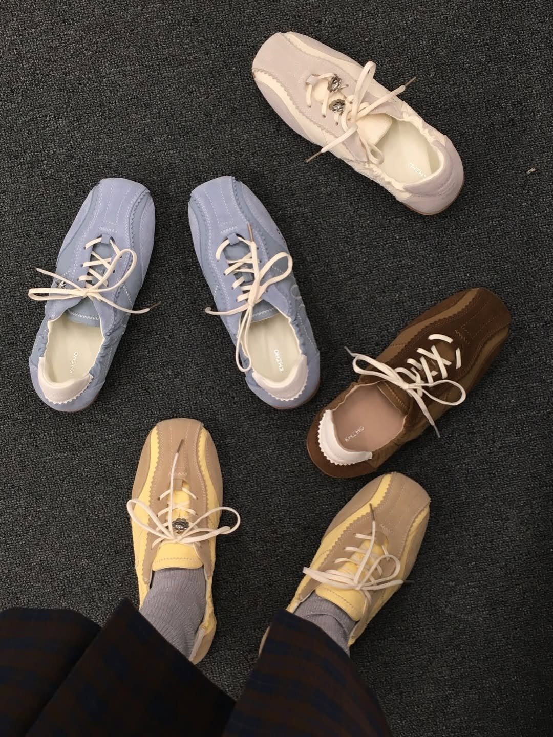 Photo by KHIHO on March 18, 2026. May be an image of espadrilles, wingtip shoes, sneakers, toecap shoes, loafer and text.