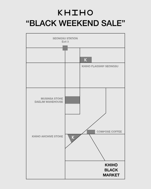 khiho_official 게시물 이미지: KHIHO의 BLACK WEEKEND 오프라인 세일이 시작됩니다. 
22SS ~...