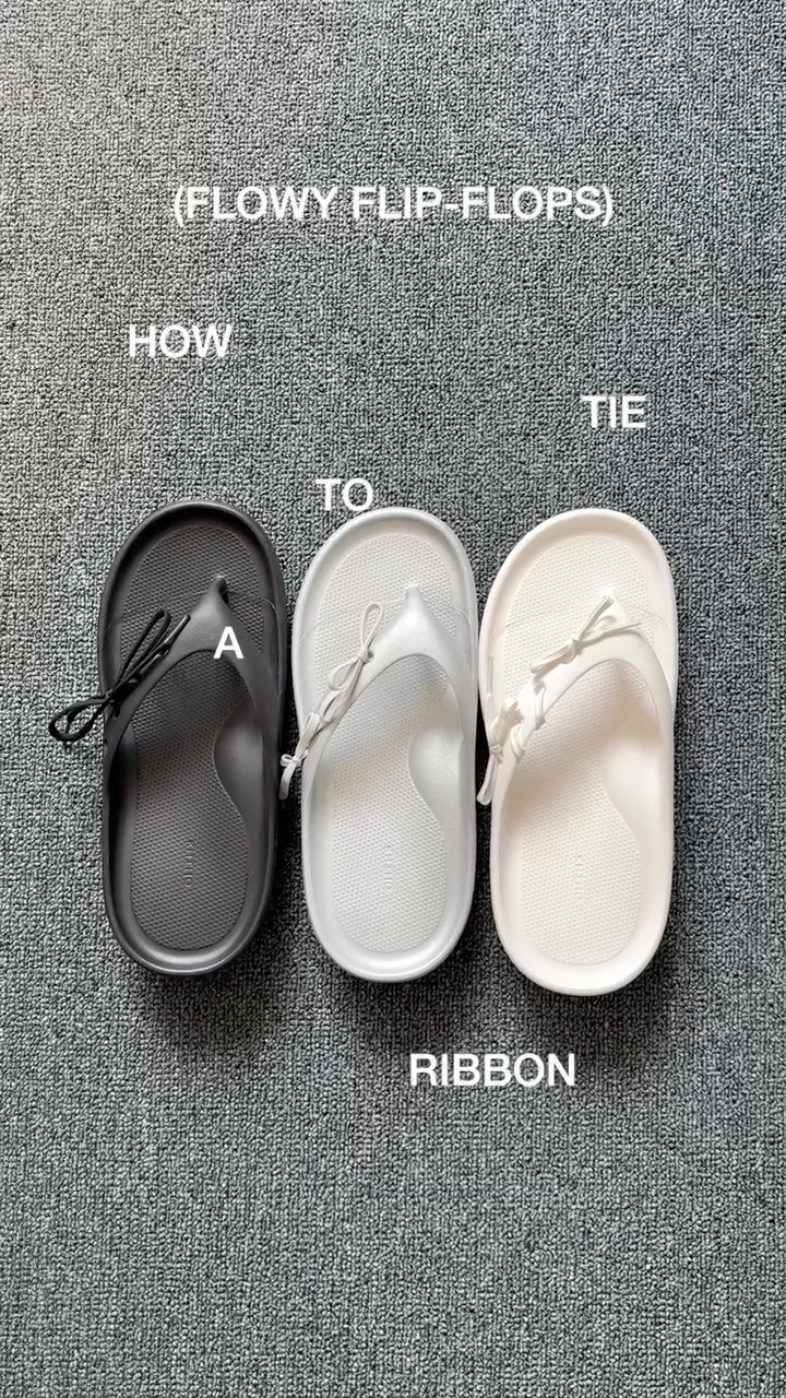 khiho_official 게시물 이미지: HOW TO TIE A RIBBON
with FLOWY FLIP-FLOPS (3...