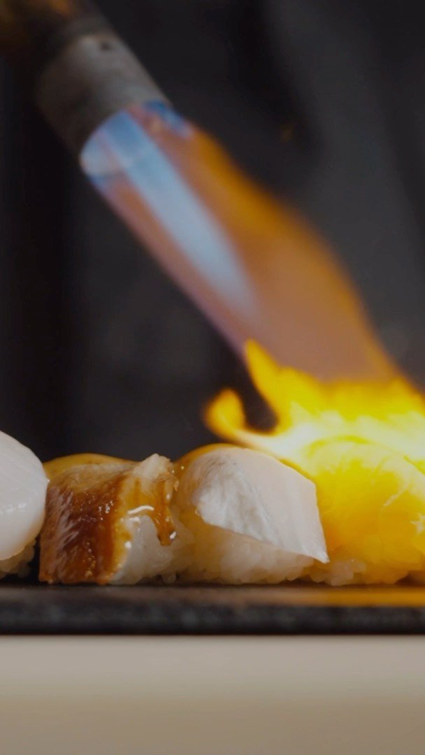kibosushi_official 게시물 이미지: 🔥 A Fiery Finish! Watch as our chefs...