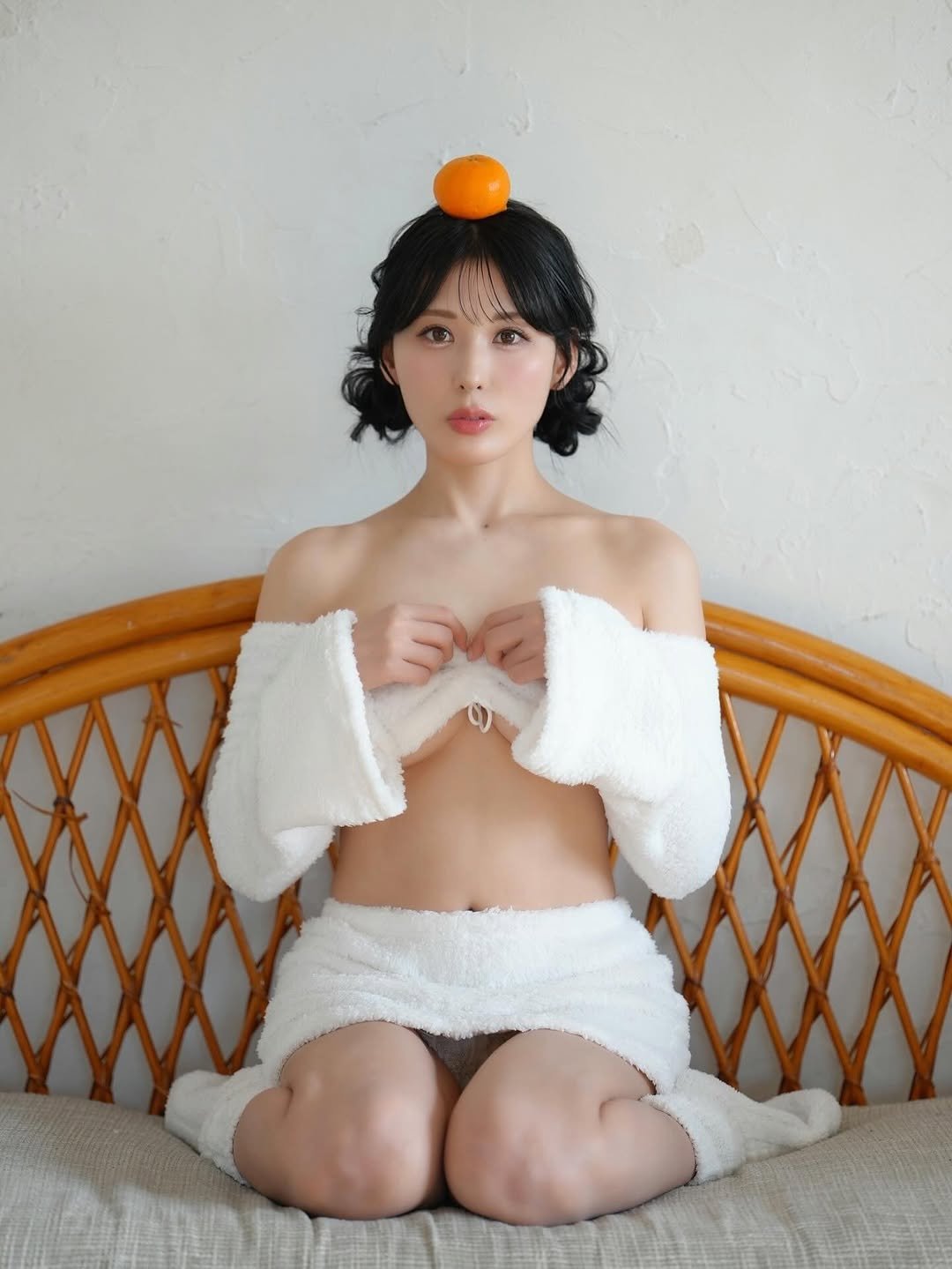 Photo by 金松季歩(Kanematsu Kiho) on January 01, 2026. May be an image of sleepwear, bath robe, bra and text.