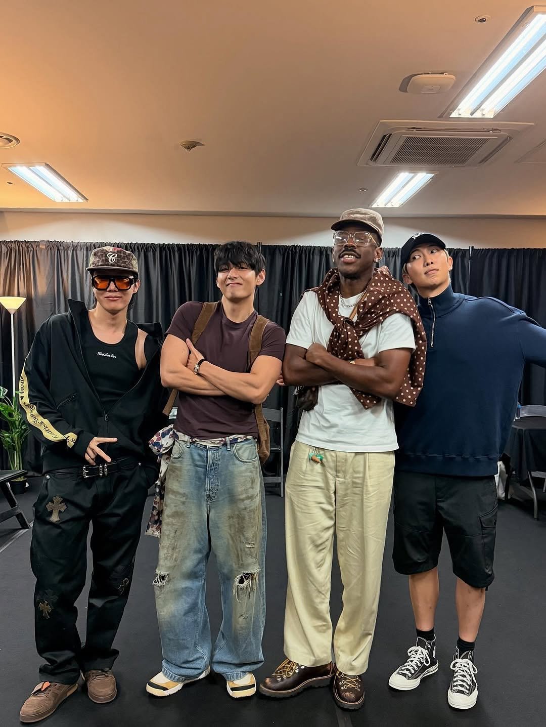 Photo by V on September 29, 2025. May be an image of 4 people and text.