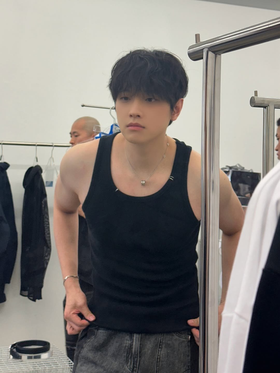 Photo shared by 김창민 (94.06.08) on May 30, 2025 tagging @51percent_official. May be an image of one or more people and biceps.