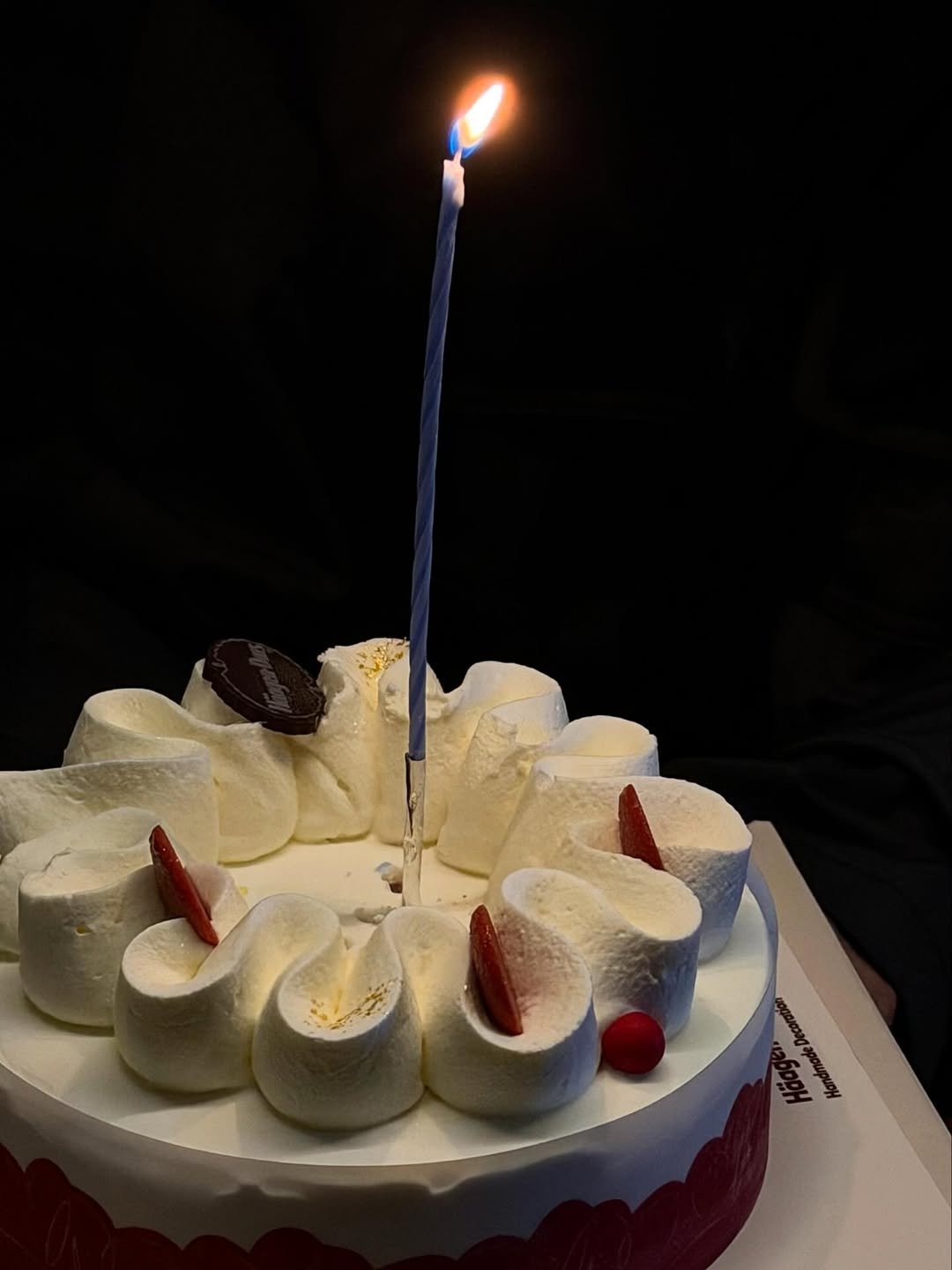 Photo by 김도완 on March 08, 2026. May be an image of cake, candle and text.