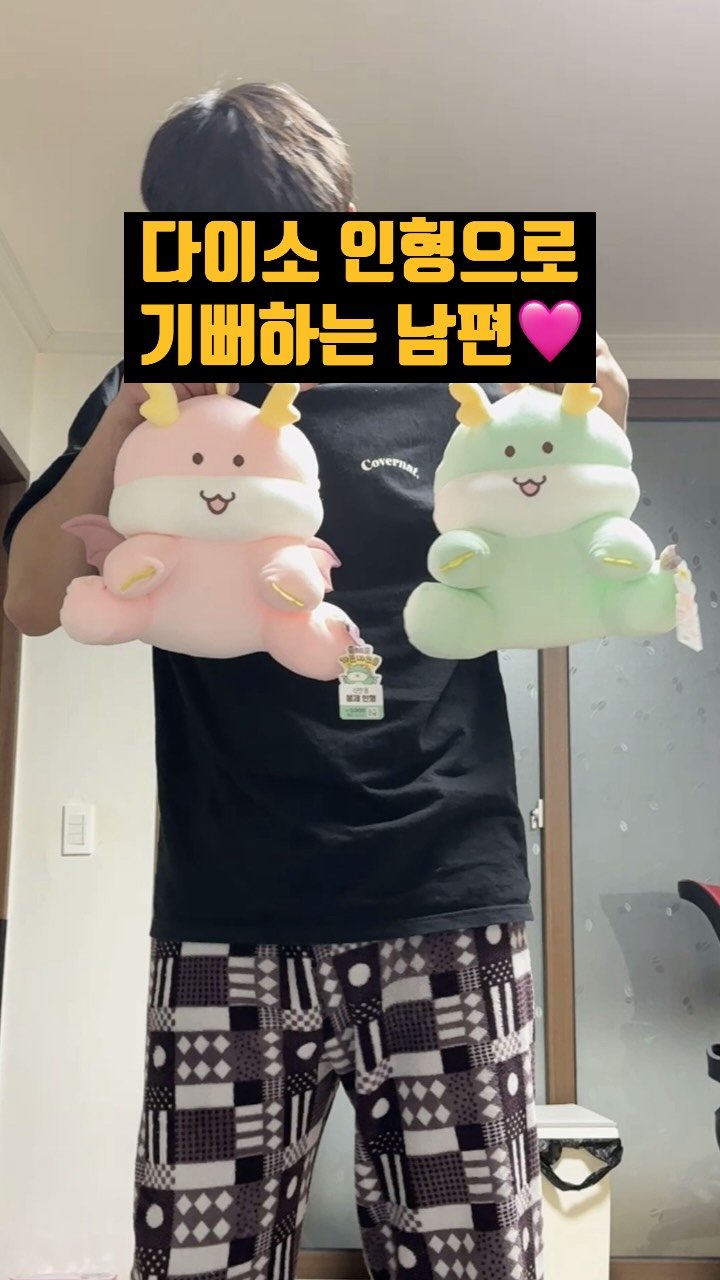 kimgane_yangssi 게시물 이미지: 작년 용해에 인형 용용이 룡룡이를 사며 즐거워하는 영상 이노래와 제법 어울려.. 냅다 박제하기