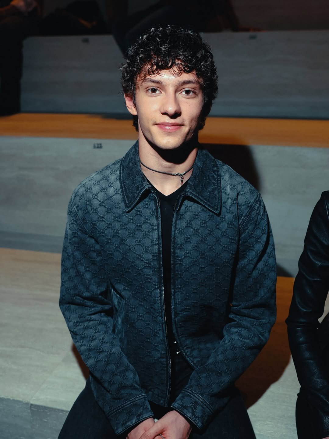 Photo shared by Andrea Kimi Antonelli on March 01, 2026 tagging @gucci. May be an image of one or more people, vulture and text.