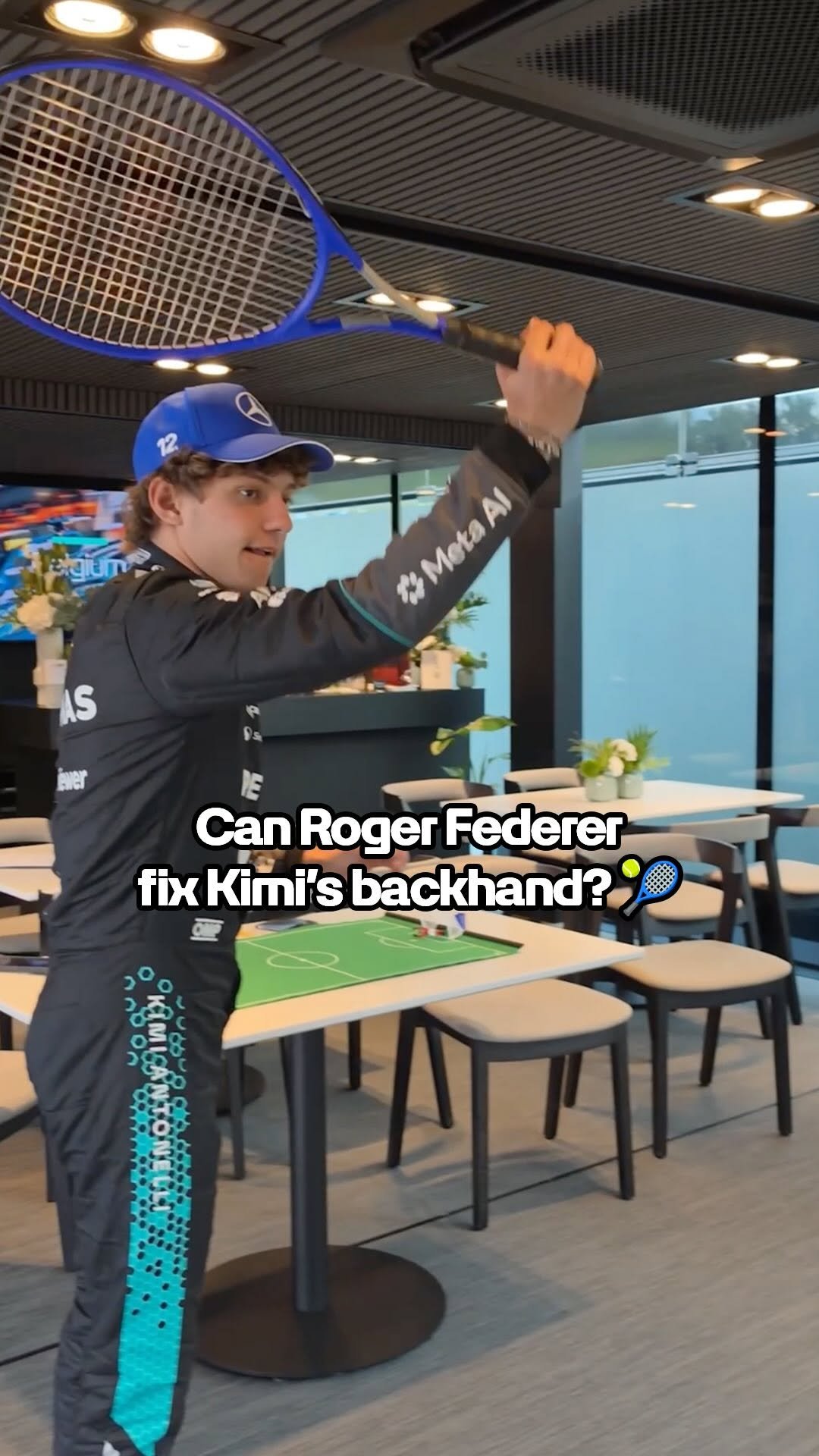 kimi.antonelli 게시물 이미지: Roger Federer, are you ready to take this project on? 😅