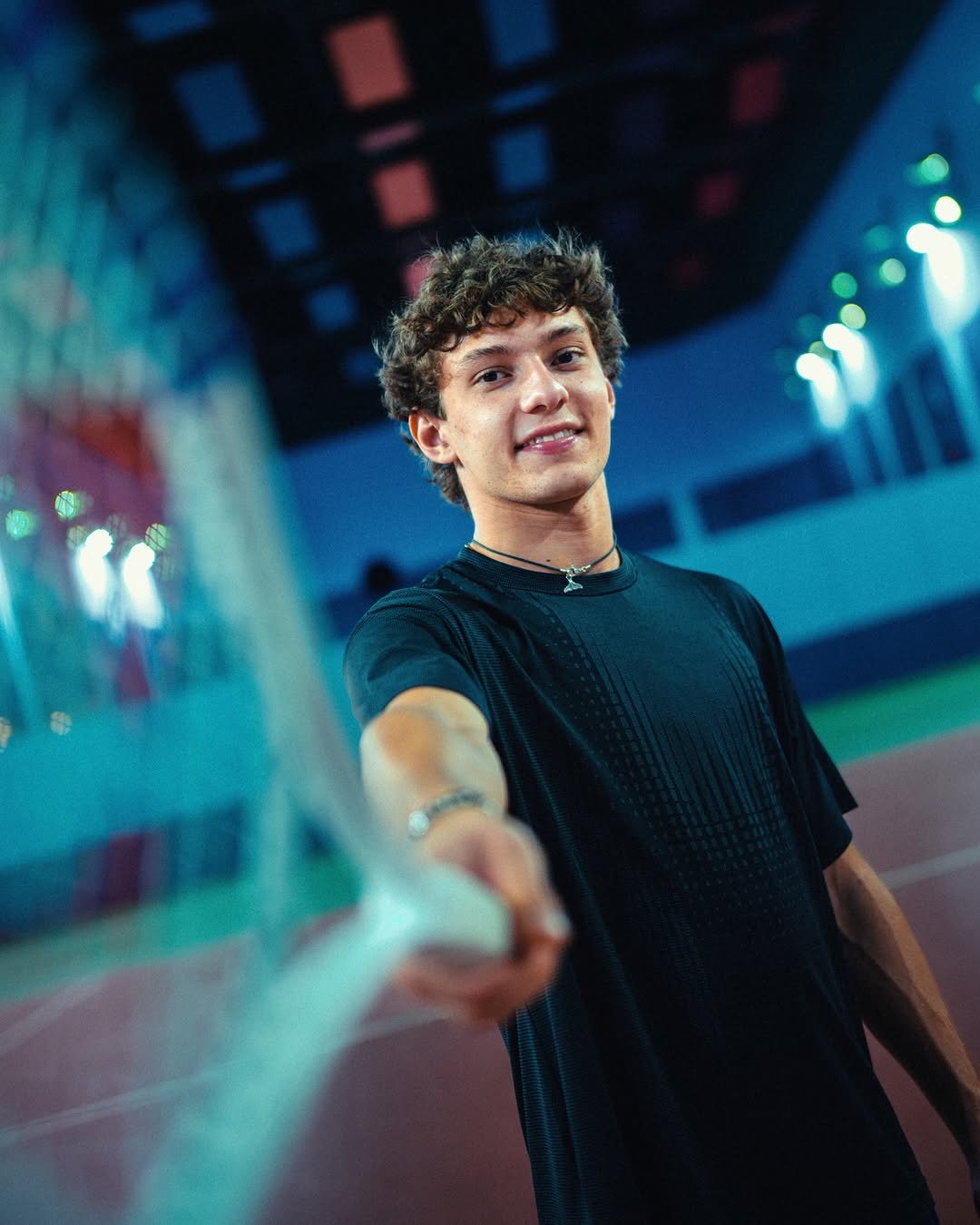 Photo by Andrea Kimi Antonelli on November 26, 2025. May be an image of tennis, racket and text.