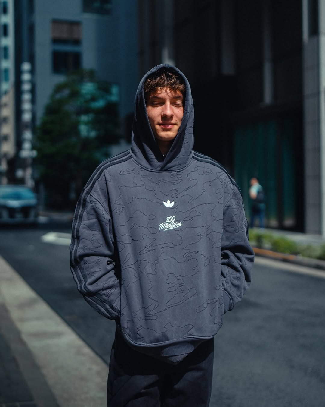 Photo by Andrea Kimi Antonelli on April 15, 2026. May be an image of sweatpants, fleece, sportswear, raincoat, parka, sweatshirt and text.