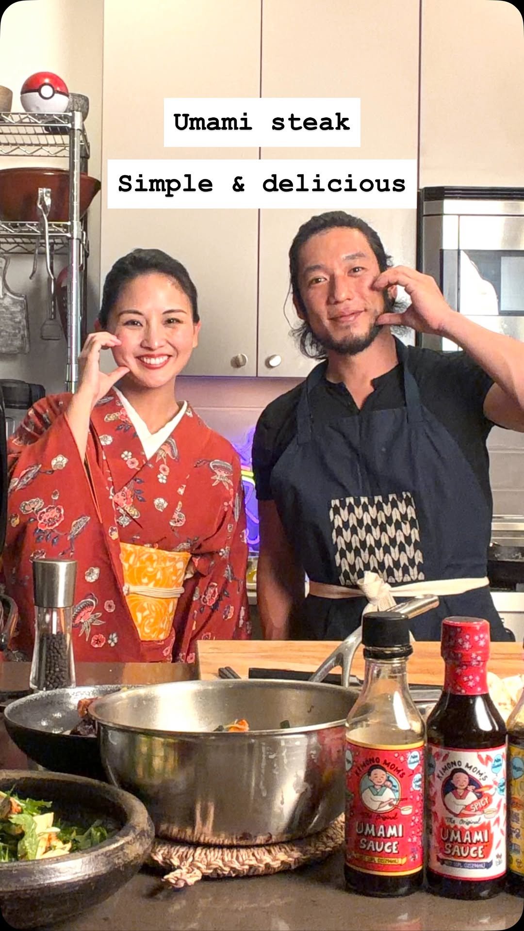kimono_mom 게시물 이미지: Cooking up steak with @kimono_mom using her...