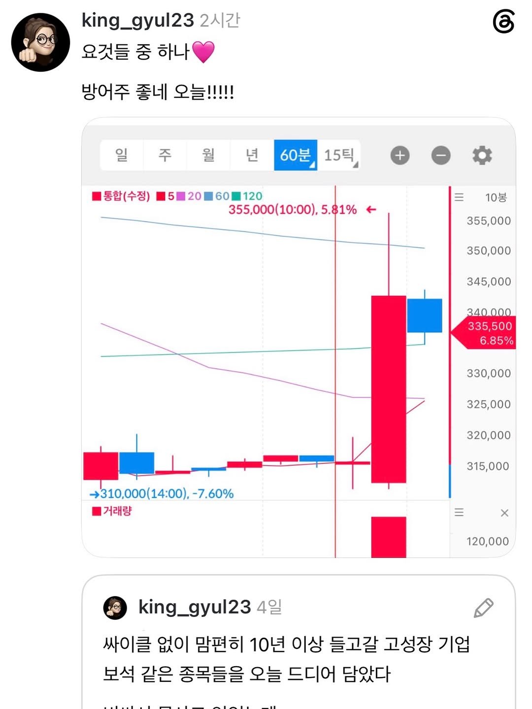 king_gyul23 게시물 이미지: 이런 장에 + 나오기가 쉽나👏 쏠림의 해소 7월 중순부터