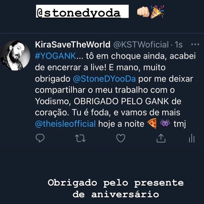 kirasavetheworld 게시물 이미지: Obrigado @stonedyoda por essa oportunidade,...