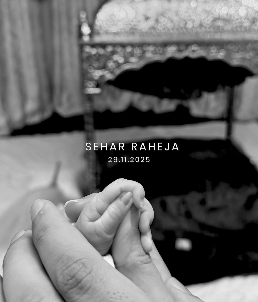 Photo by Kirti Singh raheja in New York, New York with @rohit_skrraheja. May be an image of baby and text that says 'SEHARRAHEJA SEHAR RAHEJA 29.11.2025'.