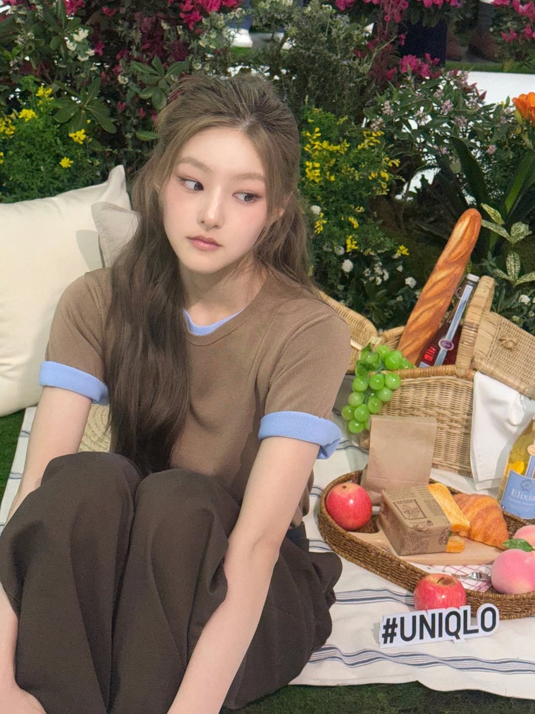 Photo by KISS OF LIFE on February 14, 2026. May be an image of text that says 'Elixia #UNIQLO'.