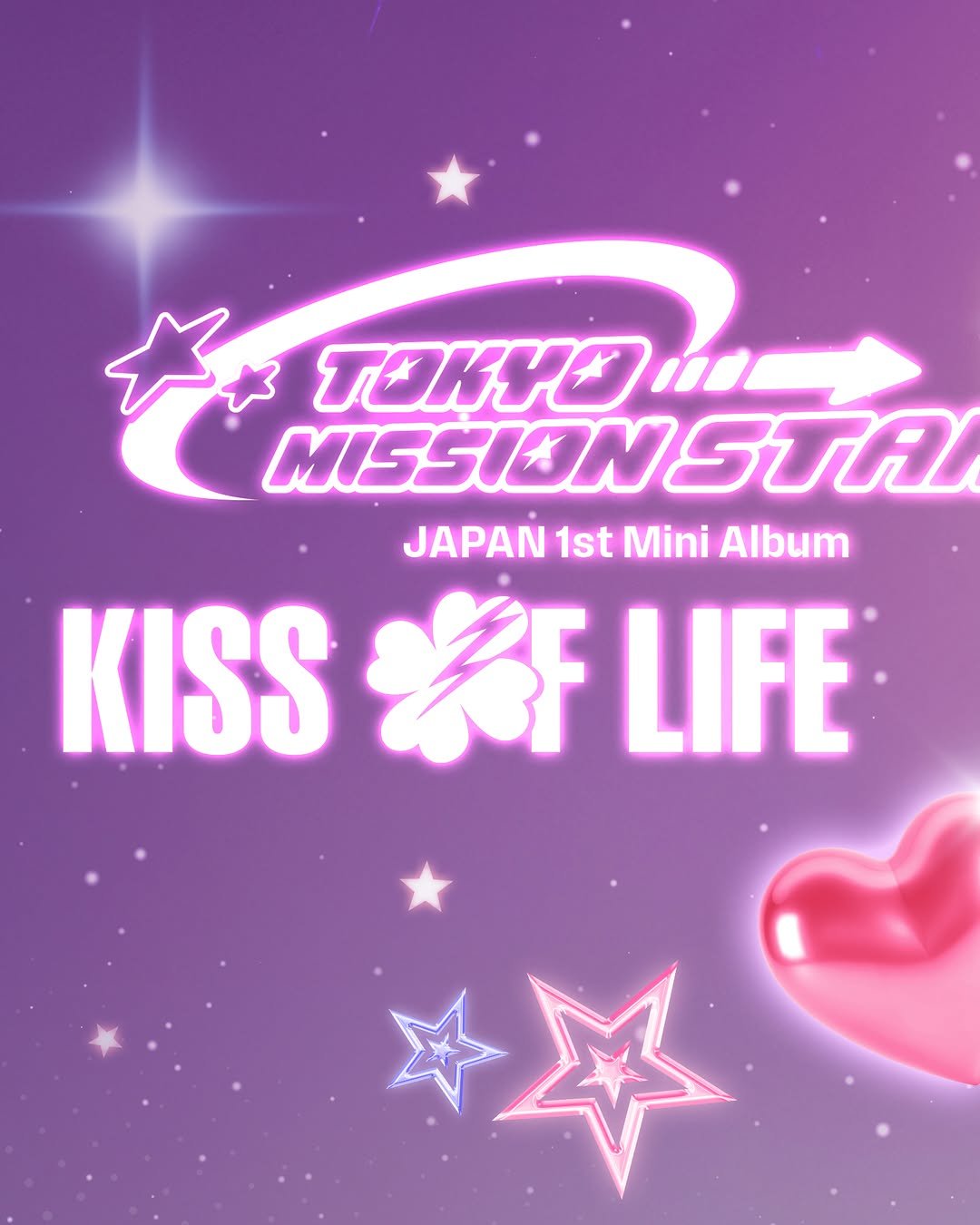 Photo by KISS OF LIFE on November 04, 2025. May be an image of poster, magazine, card and text that says 'さ MISSION TOKLO MIESIANSTAL STA JAPAN 1st Mini Album KISS 将 LIFE'.