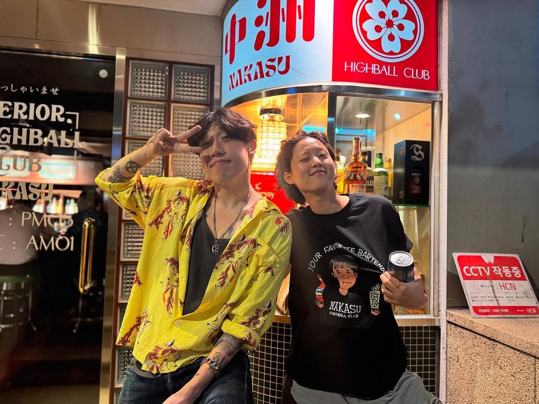 Photo shared by 이연 on June 08, 2025 tagging @son1818_the_cathy, and @nakasu_highball_club.