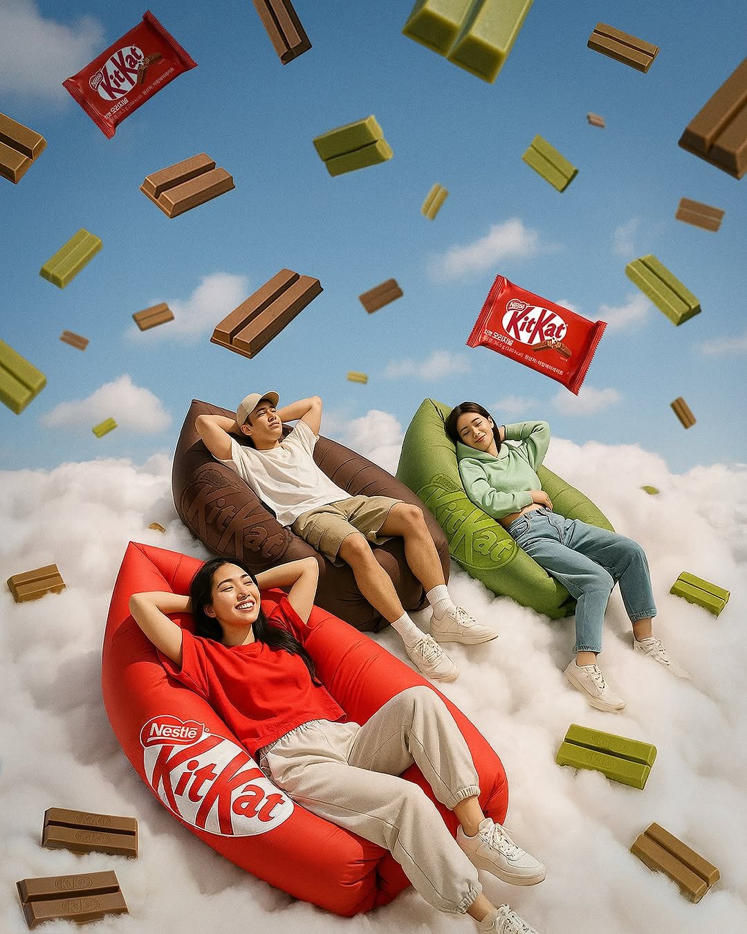 Photo by 킷캣 코리아 공식 인스타그램 on July 10, 2025. May be an image of poster, lego, beanbag chair and text.