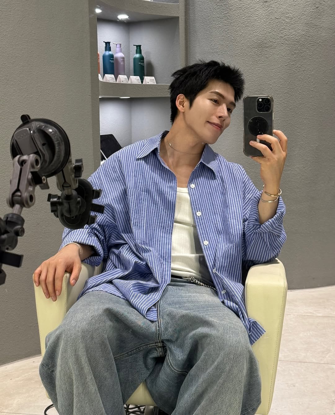 Photo by Daeheon Kang on June 24, 2025. May be a selfie of 1 person, hair, top and text.