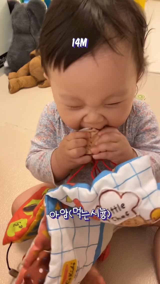kkookkoobaby 게시물 이미지: 14M) 귀한 아기이안 시절 햄버거책 먹방
