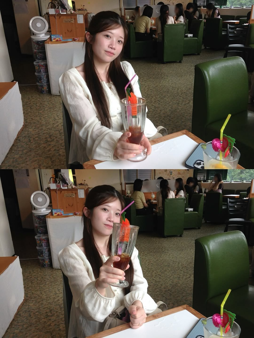 Photo by 꾸요이 on September 15, 2025. May be an image of 12 people, drink, lollipop, skewer, beaker, chopsticks and text.
