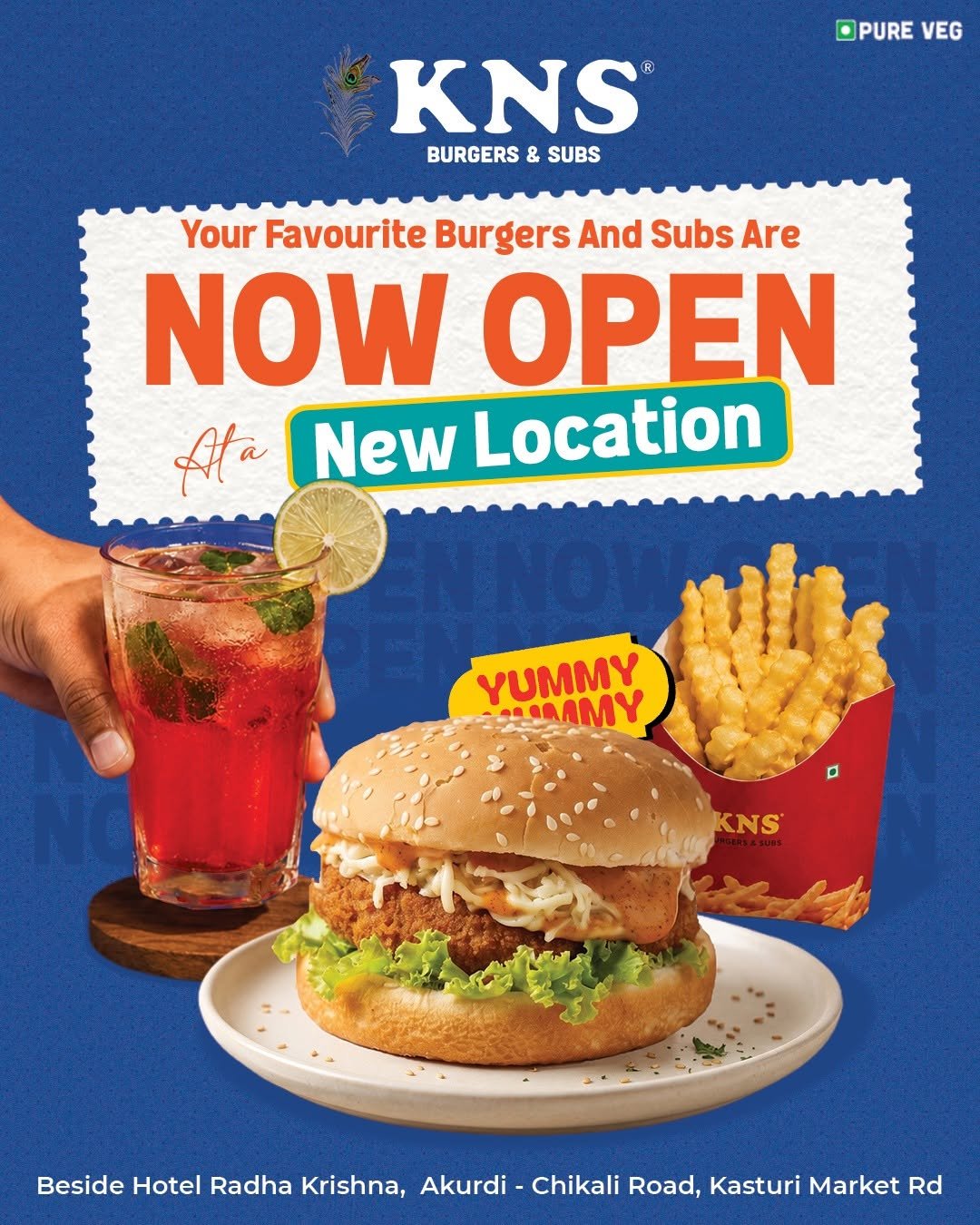 kns_pune 게시물 이미지: Your favourite burgers, crispy fries, loaded...