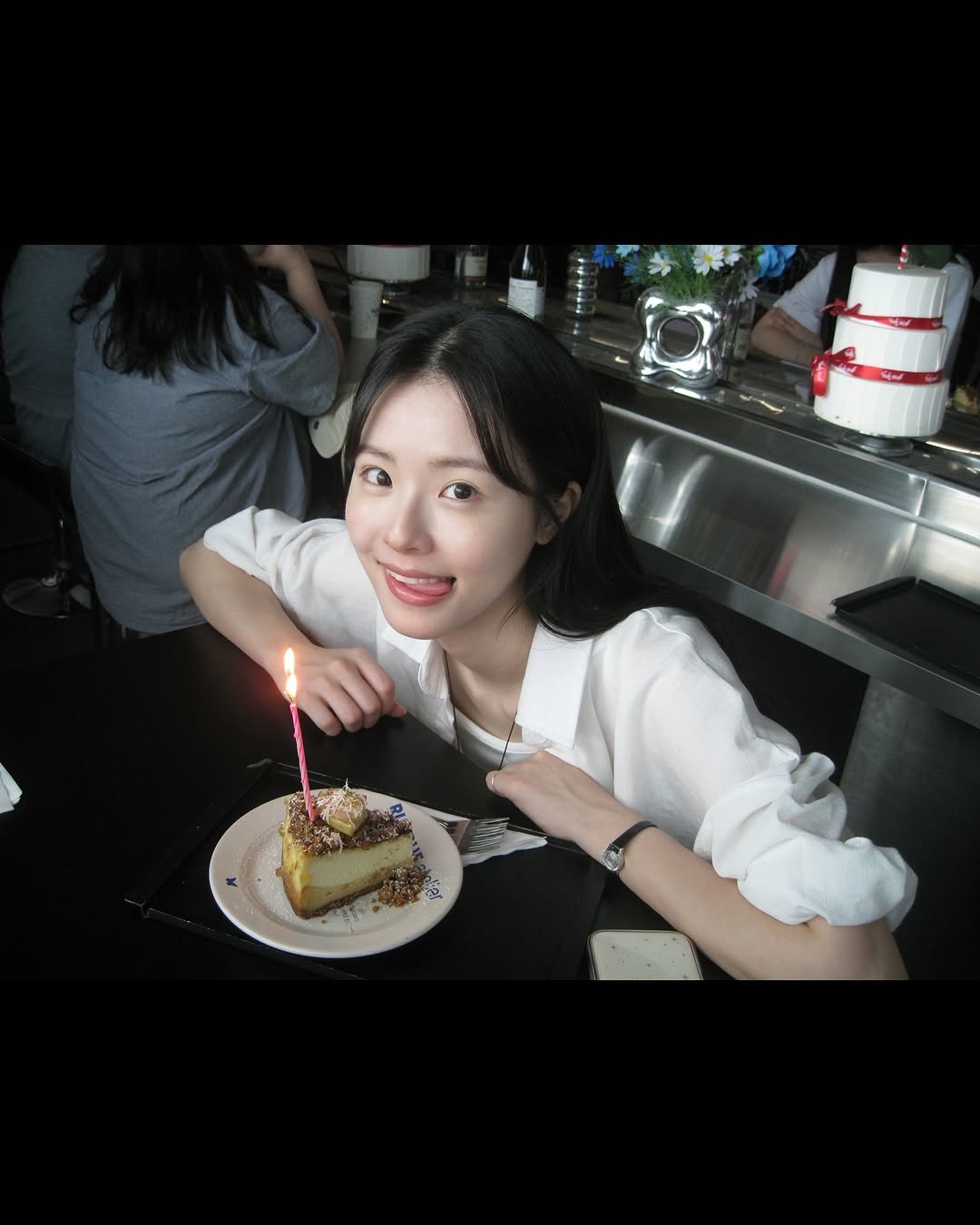 Photo by 고세빈 on August 08, 2025. May be an image of 2 people, candle and text.