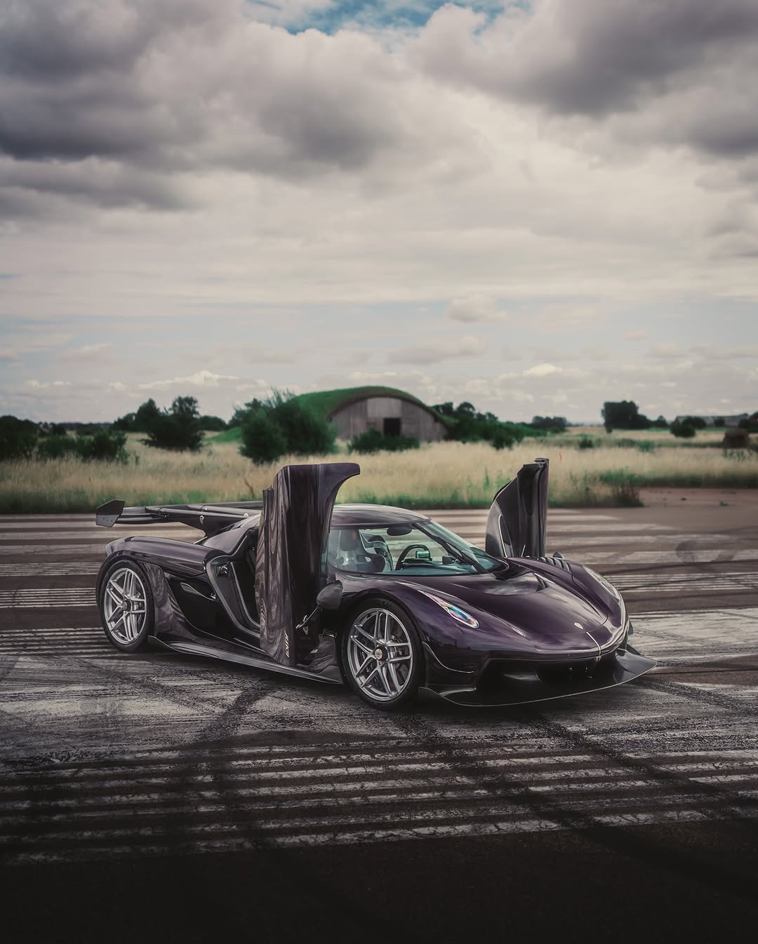 Photo by KOENIGSEGG on January 14, 2026. May be an image of race car, wheel, blower, roadster and text.