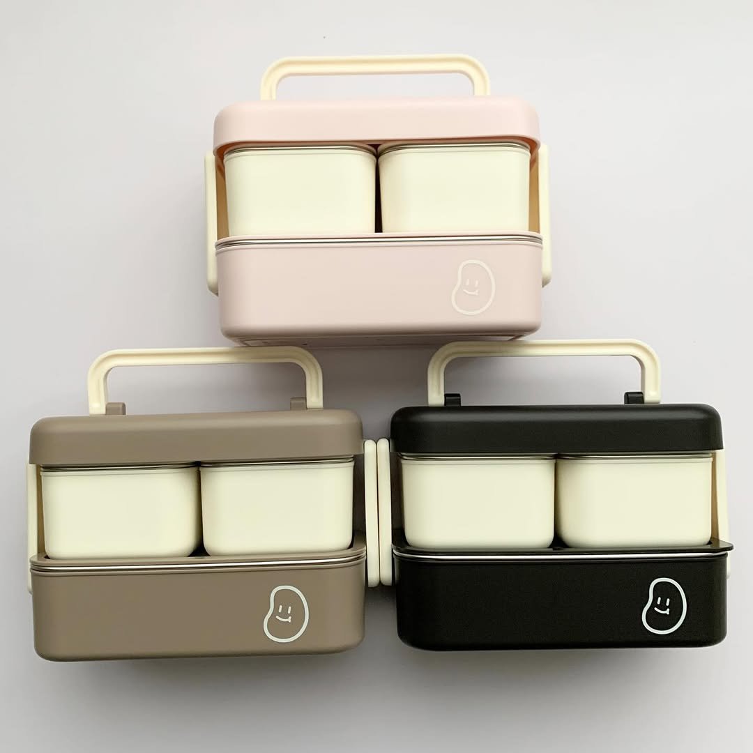 Photo by 콩콩도시락💛@kongkong2_kim on February 12, 2026. May be an image of cooker, hamper, container, measuring cups, canister, sharpener and text.