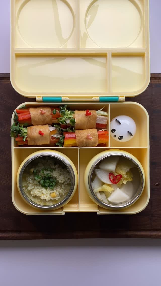 kongkong2_kim 게시물 이미지: 💟 남편도시락
💌 전복죽
💌 동치미
💌 야채 유부롤
💌 불닭마요소스
💌 + 커피,...