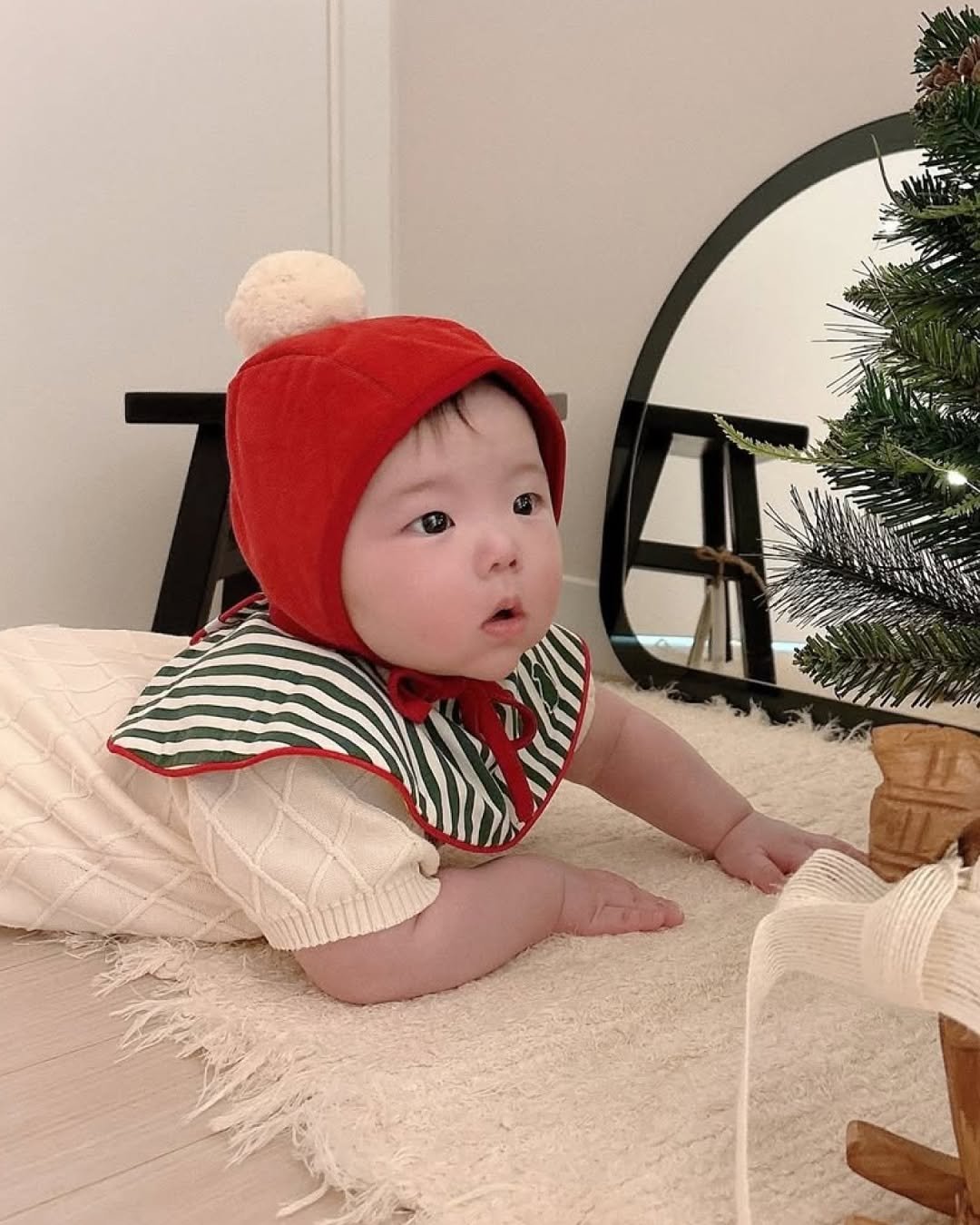 Photo shared by Konny l 코니 on December 11, 2025 tagging @na.e.haru. May be an image of baby and text.