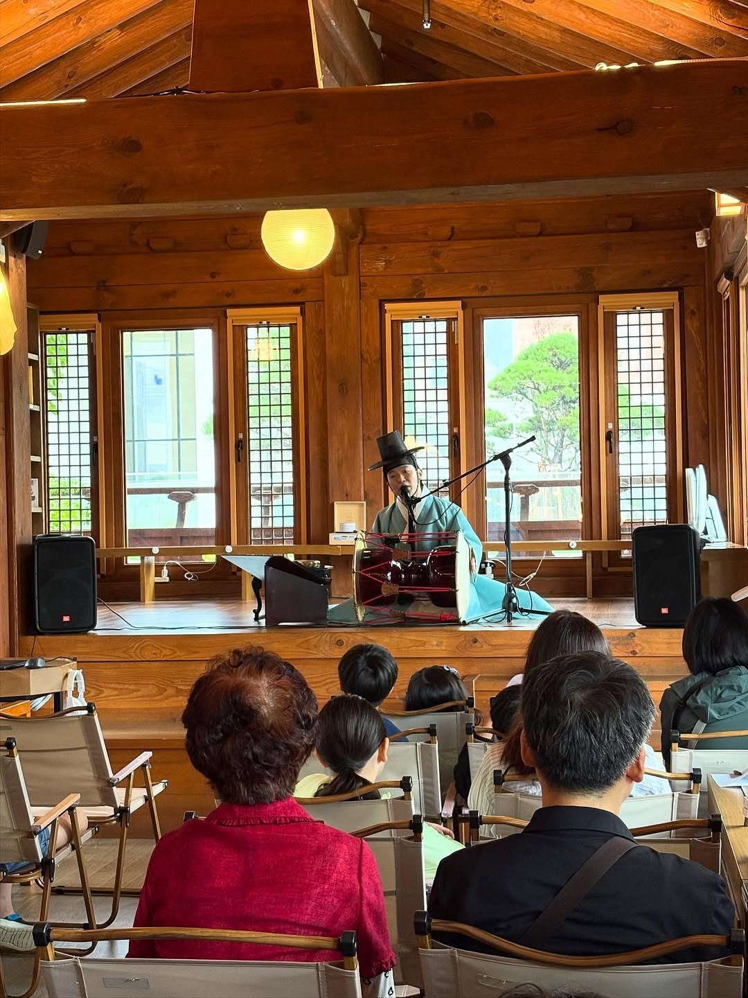 Photo shared by 서울우리소리박물관 on October 17, 2025 tagging @leechaehyeon. May be an image of clarinet, violin, cello and text.