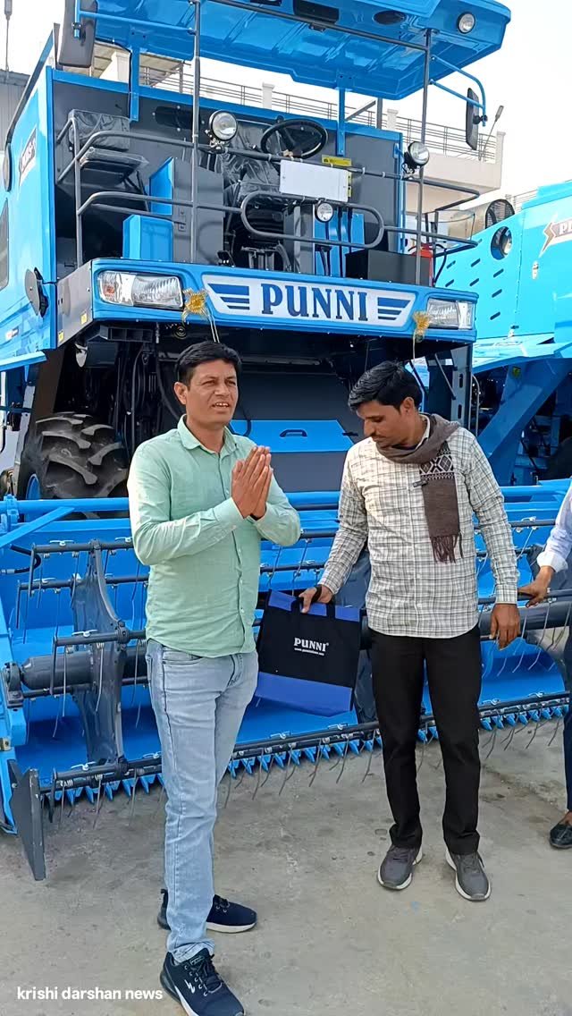 krishidarshanews 게시물 이미지: अजमेर किसान पहुंचा पुन्नी की कंबाइन लेने #virel #short
