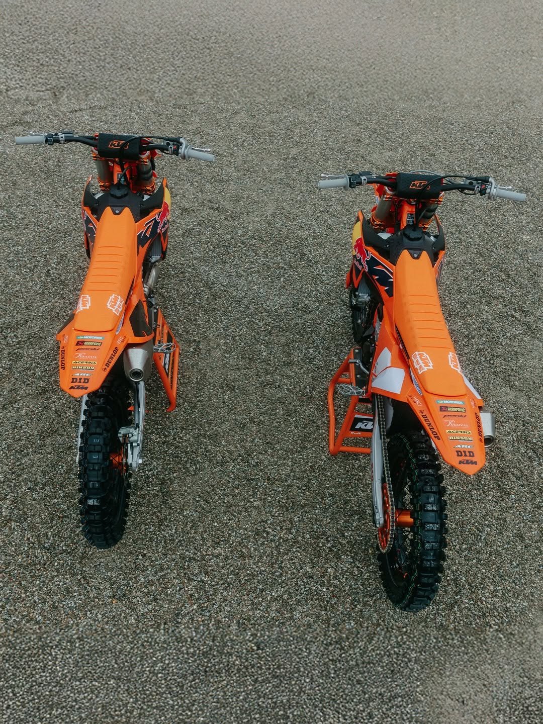 Photo by KTM on February 18, 2026. May be an image of dirt bike, motorcycle, scooter and text.