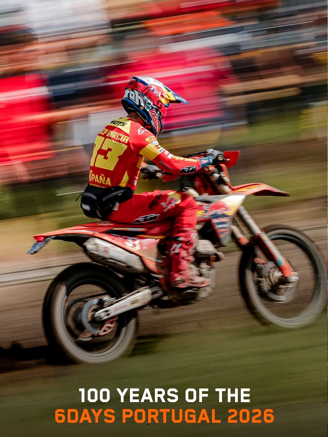 Photo shared by KTM on February 23, 2026 tagging @ktmfactoryracing. May be an image of racing vehicles, dirt bike, motorcycle and text.