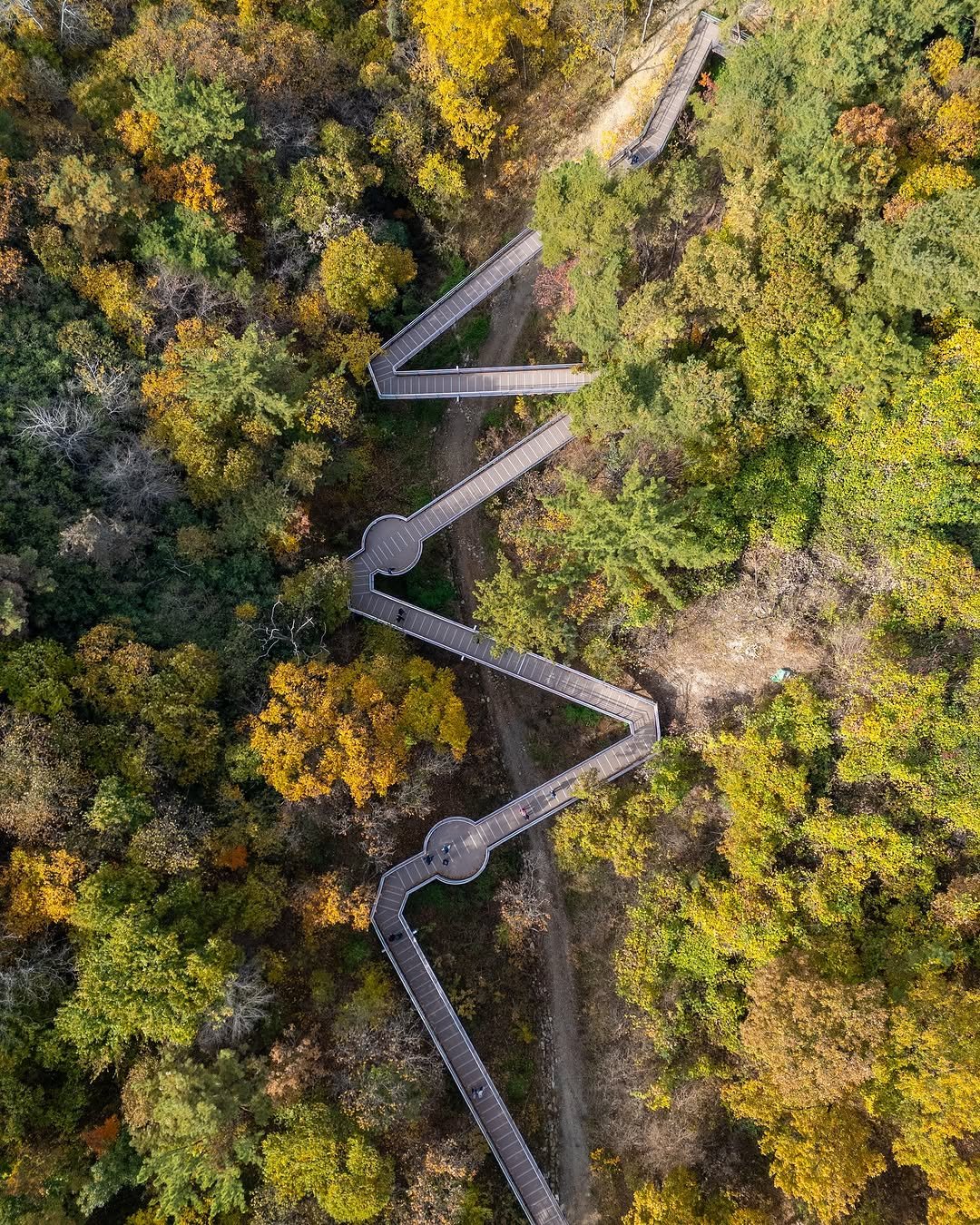 Photo by 대한민국 구석구석 | 국내여행 가이드 on November 20, 2025. May be an image of fire tower, nature, bridge and text.
