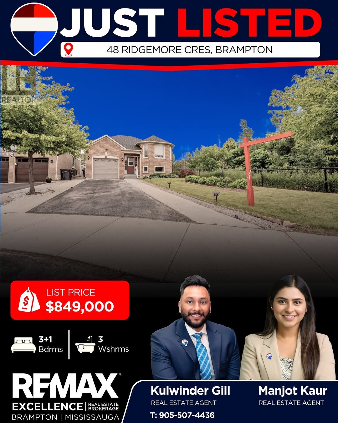 kulwindergill_remax 게시물 이미지: JUST LISTED IN BRAMPTON! ✨

📍 48 Ridgemore...