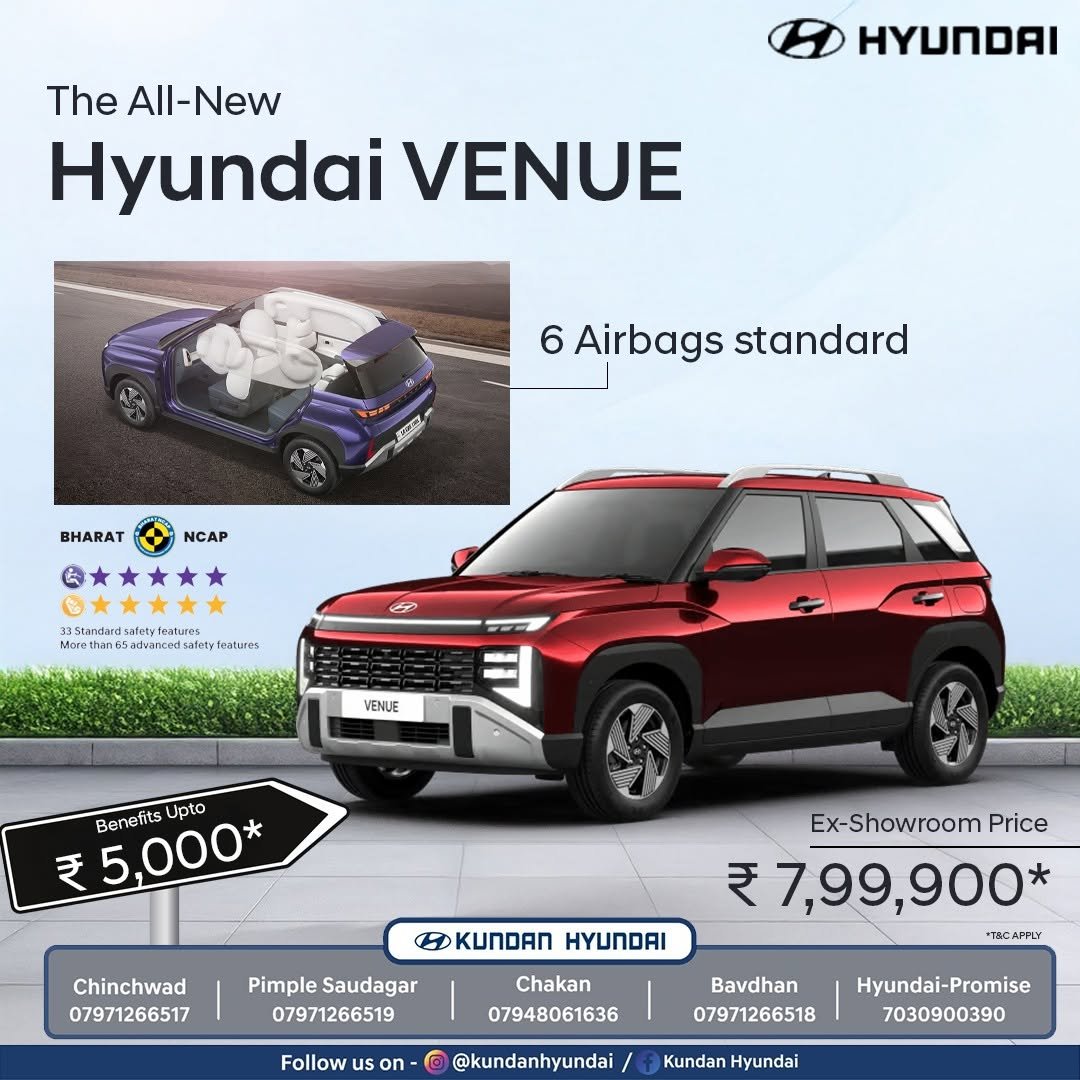 kundanhyundai 게시물 이미지: 🛡️ 5-Star Safety. Best Deal.

Drive home the...